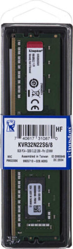 Kingston ValueRAM DDR4 με Module 1x8GB και Ταχύτητα 3200 για Desktop KVR32N22S6/8 - Image 2