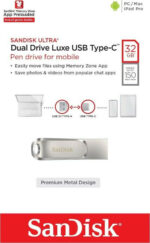 Sandisk Ultra Dual Drive Luxe 32GB USB 3.1 USB-A & USB-C Ασημί - Image 6