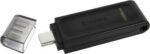 Kingston DataTraveler 70 128GB USB 3.2 Stick με σύνδεση USB-C Μαύρο - Image 2