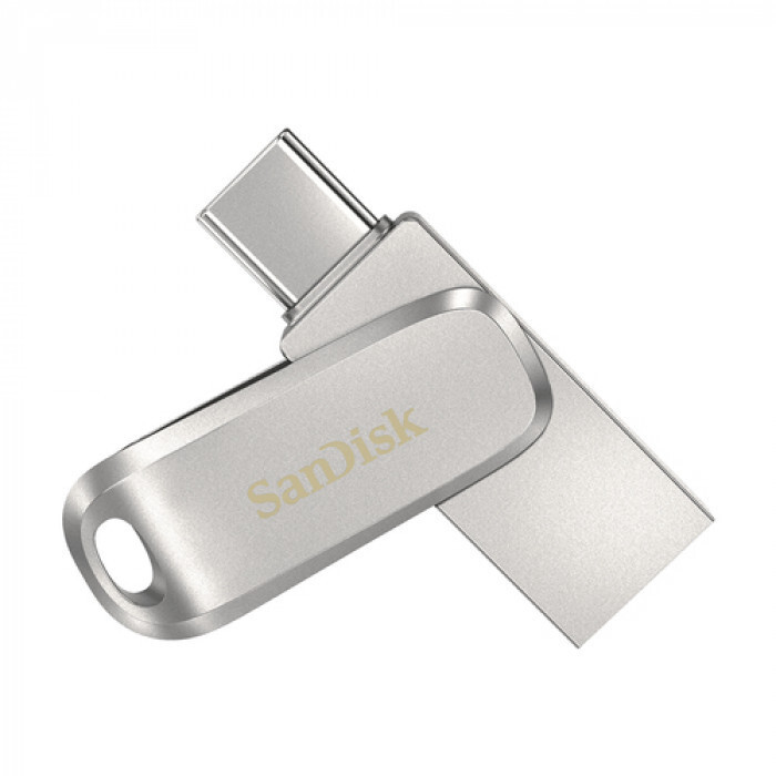20240508141248_sandisk_ultra_dual_drive_luxe_1tb_usb_3_1_stick_me_syndesi_usb_c_asimi Sandisk Ultra Dual Drive Luxe 1TB USB 3.1 USB-C Ασημί - Image 1