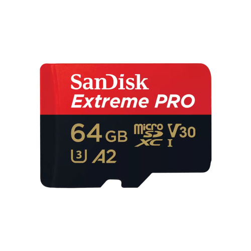 Sandisk Extreme Pro microSDXC 64GB U3 V30 A2 UHS-I - Image 1
