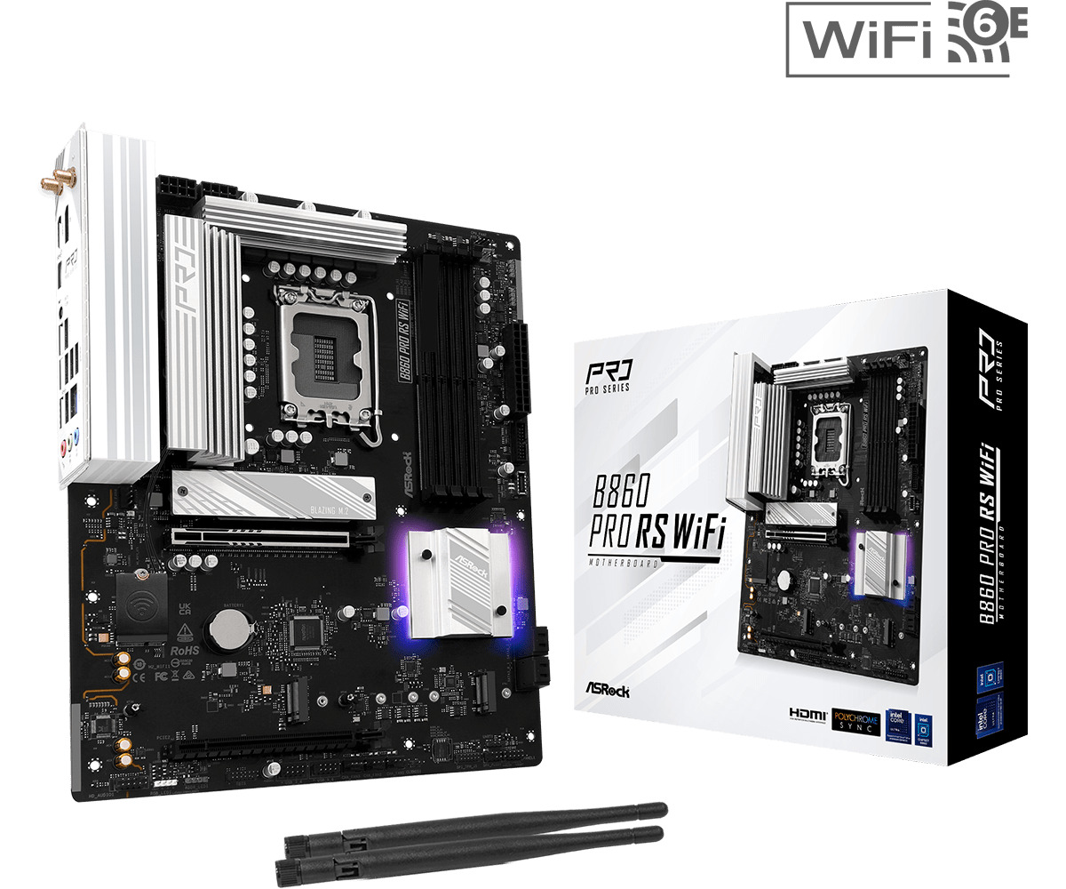 20250123150843_asrock_b860_pro_rs_wifi_motherboard_atx_me_intel_1851_socket ASRock B860 Pro RS WiFi - Image 1