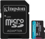 Kingston microSDXC 64GB Class 10 U3 V30 A2 UHS-I