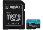 Kingston Canvas Go Plus SDXC 512GB Class 10 U3 V30 A2 UHS-I με αντάπτορα