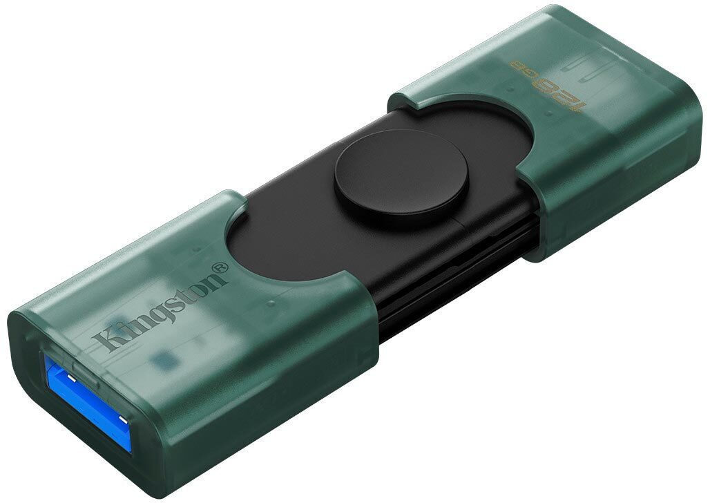 Kingston Datatraveler 128GB USB 2.0 Stick με σύνδεση USB-A & USB-C Πράσινο - Image 1