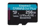 Kingston Canvas Go Plus microSDXC 256GB Class 10 U3 V30 A2 UHS-I με αντάπτορα - Image 2
