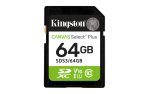 64gb Sd Memory Card Kingston Canvas Select Plus Uhs-i U1 V10 Read Speed Up To 100mb/s