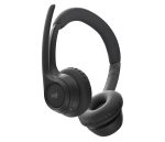 Logitech Zone Ασύρματα Bluetooth On Ear Ακουστικά με 20 ώρες Λειτουργίας Μαύρα