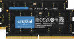 Crucial DDR5 64GB RAM με 2x32GB Modules και Ταχύτητα 4800 για Laptop CT2K32G48C40S5