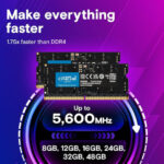 Crucial DDR5 64GB RAM με 2x32GB Modules και Ταχύτητα 4800 για Laptop CT2K32G48C40S5 - Image 4