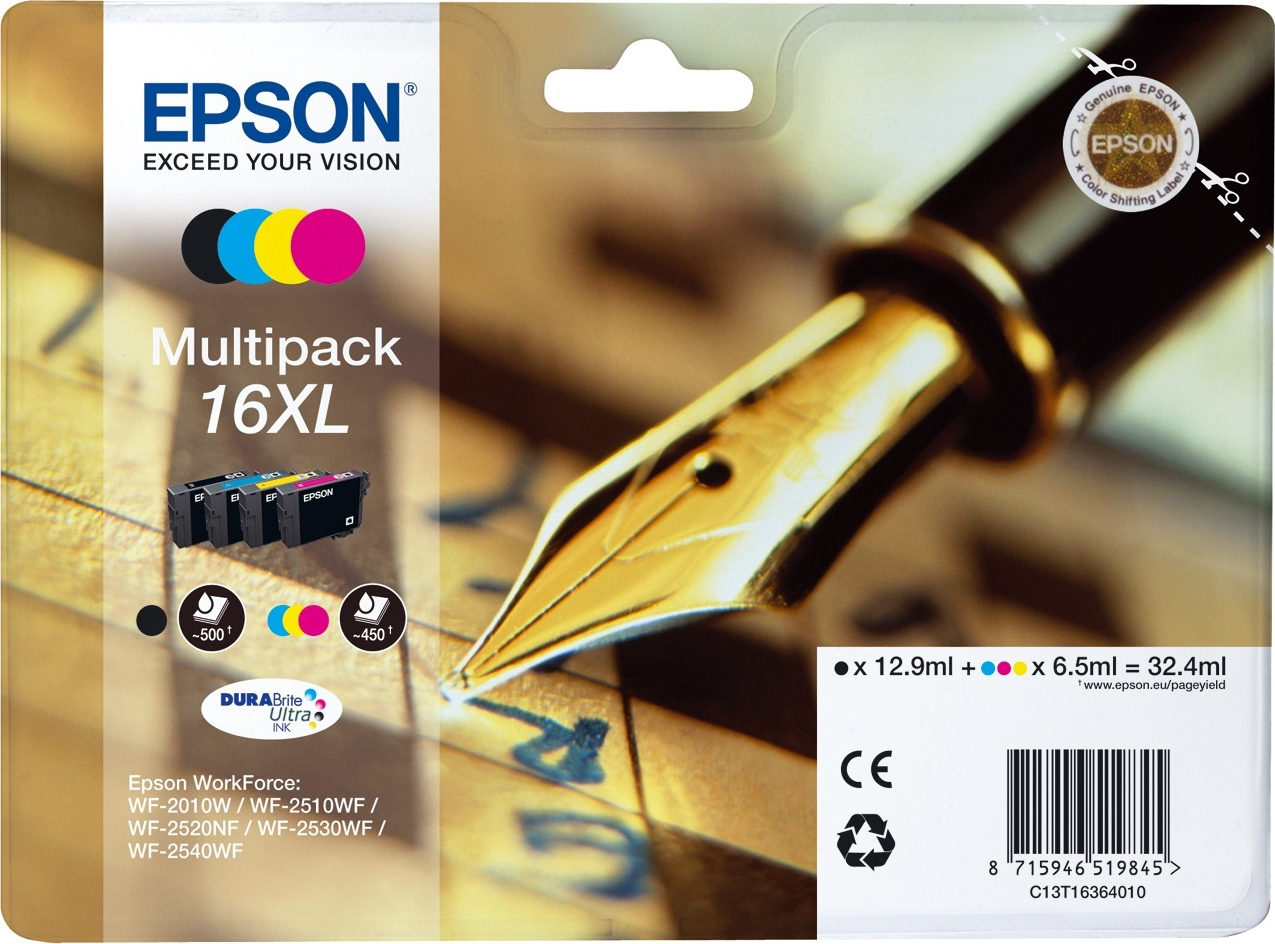 Epson Ink C13T16364012 / 16XL XL Multipack BK,C,M,Y - Image 1