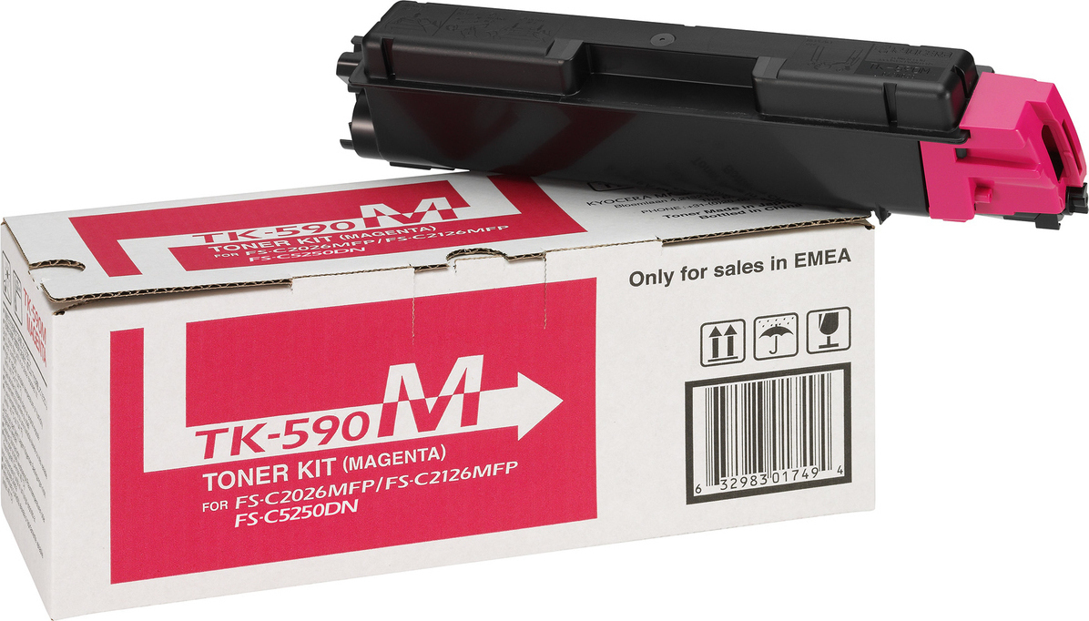 20170821125356_kyocera_tk_590m_magenta.jpeg Kyocera Toner 1T02KVBNL0 / TK-590M Magenta - Image 1
