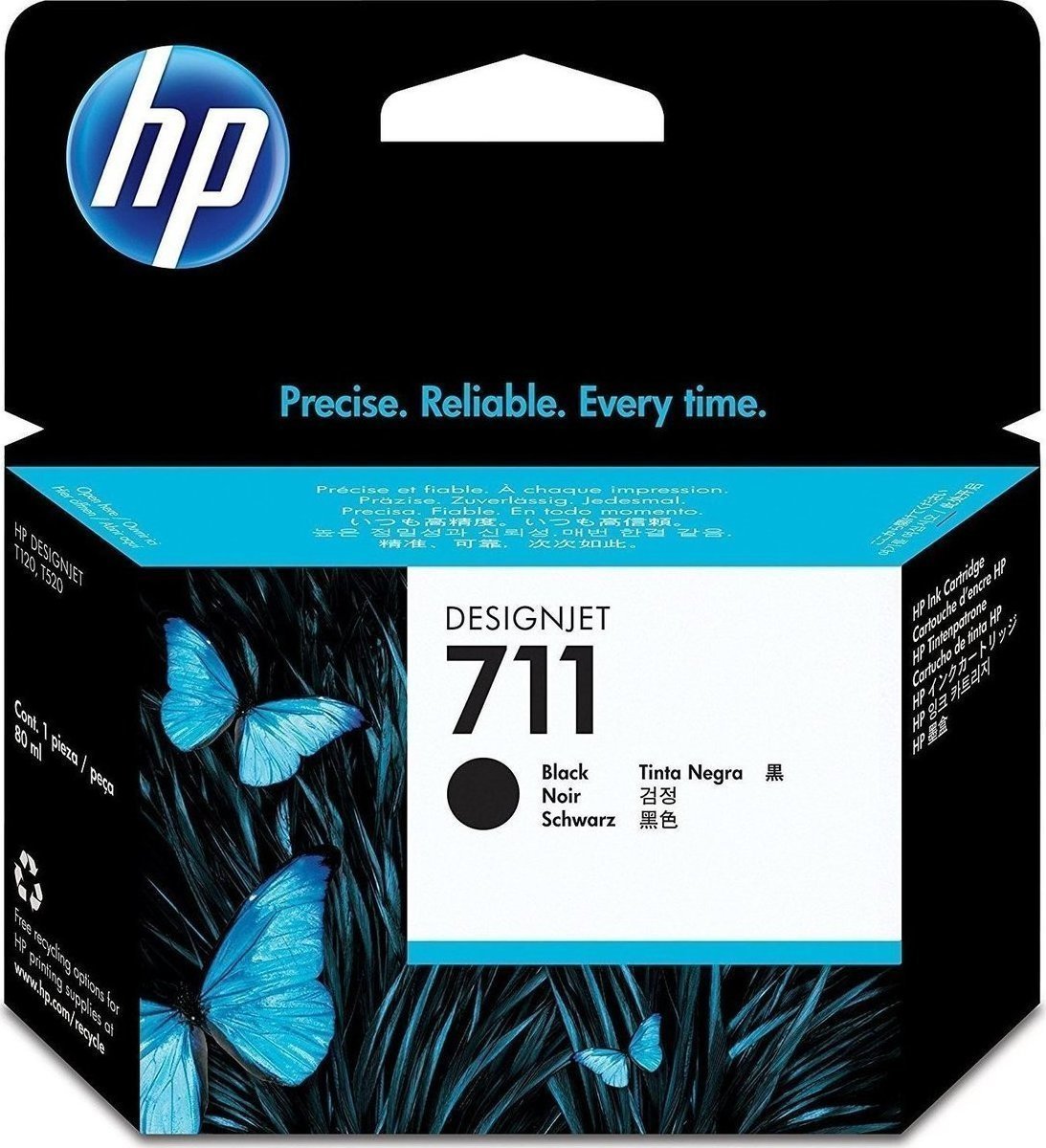 20171019170310_hp_cz133a_black_ink_cartridge.jpeg HP Tinte CZ133A Nr.711 Schwarz 80ml - Image 1