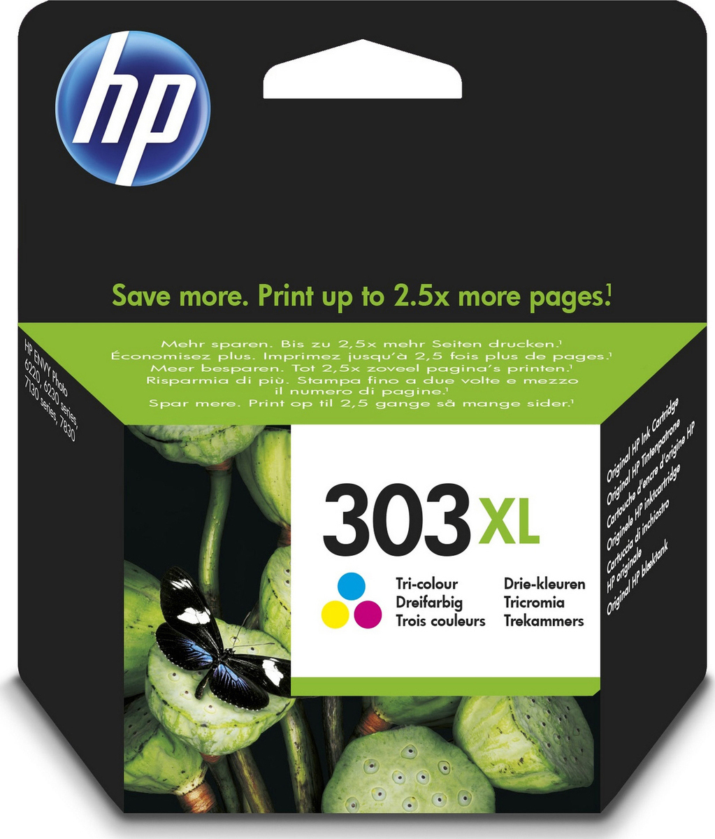 HP Ink T6N03AE / 303XL XL C,M,Y - Image 1