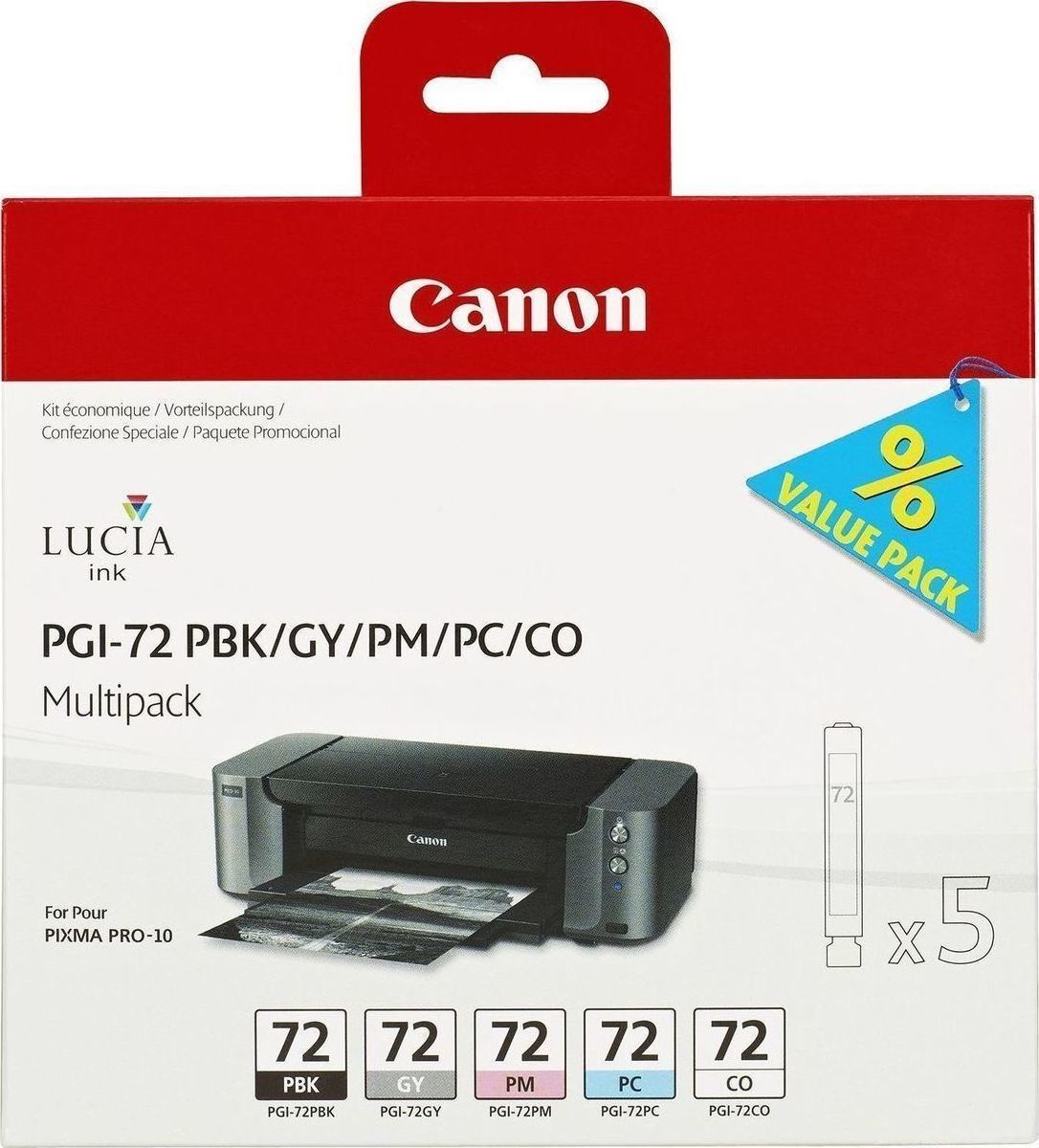 20171130163247_canon_pgi_72_pbk_gy_pm_pc_co_value_pack_6403b007.jpeg Canon Ink 6403B007 / PGI-72 Multipack PBK,PC,PM,GY - Image 1