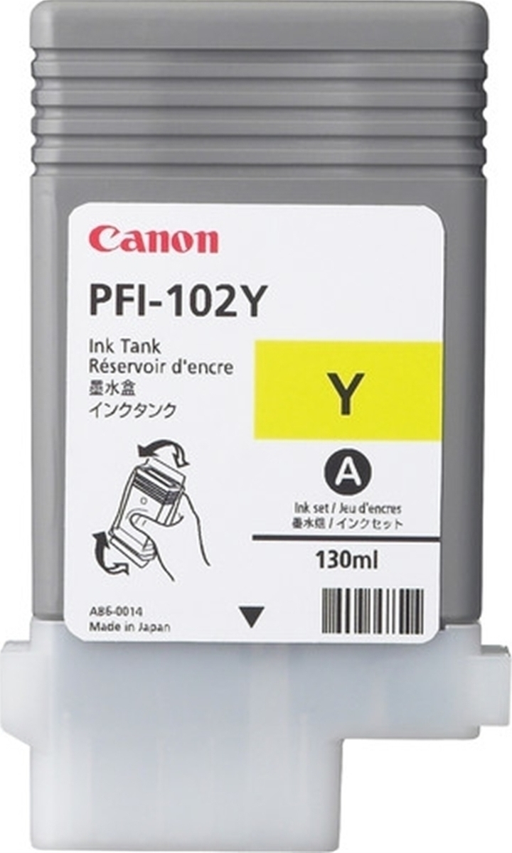 20171130163556_canon_pfi_102y_yellow_130ml_0898b001.jpeg Canon Tinte PFI-102Y Gelb - Image 1
