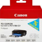 Canon Ink 6496B005 / PGI-550/CLI-551 Multipack BK,C,M,Y,GY