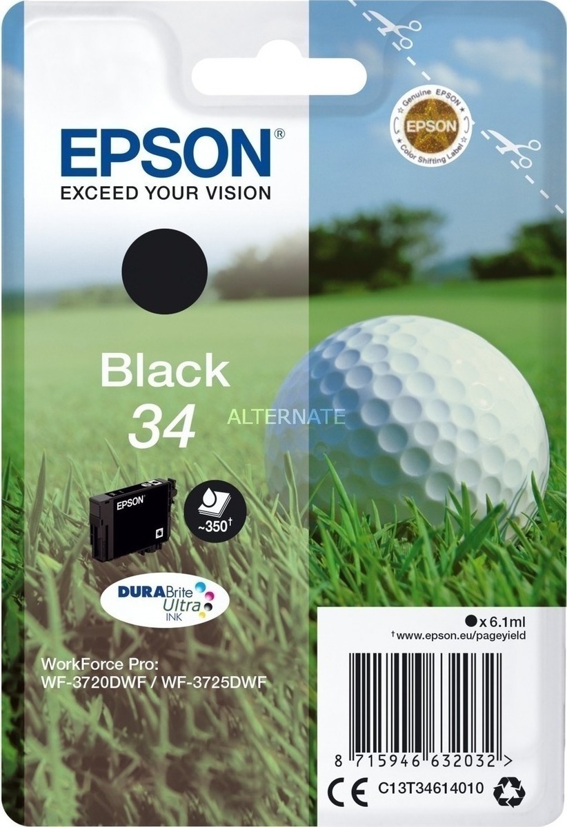 20171201163832_epson_34_black_c13t346140.jpeg Epson Ink C13T34614010 / 34 Black - Image 1