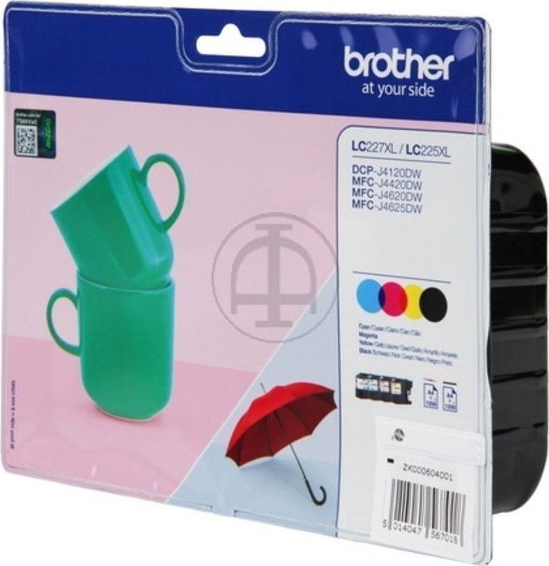 20171213164547_brother_lc_227xl_value_pack_lc227xlval.jpeg Brother Ink LC227XLVALBP / LC-227XLVALBP XL Multipack in Blister BK,C,M,Y - Image 1