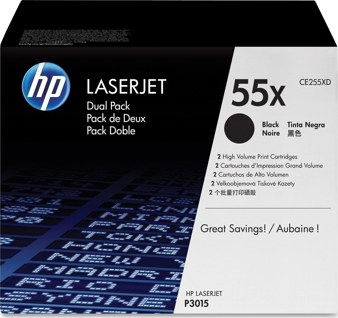 20180108145822_hp_55x_black_toner_high_yield_2_pack_ce255xd.jpeg HP Toner CE255XD / 55X XL Doppelpack Black - Image 1