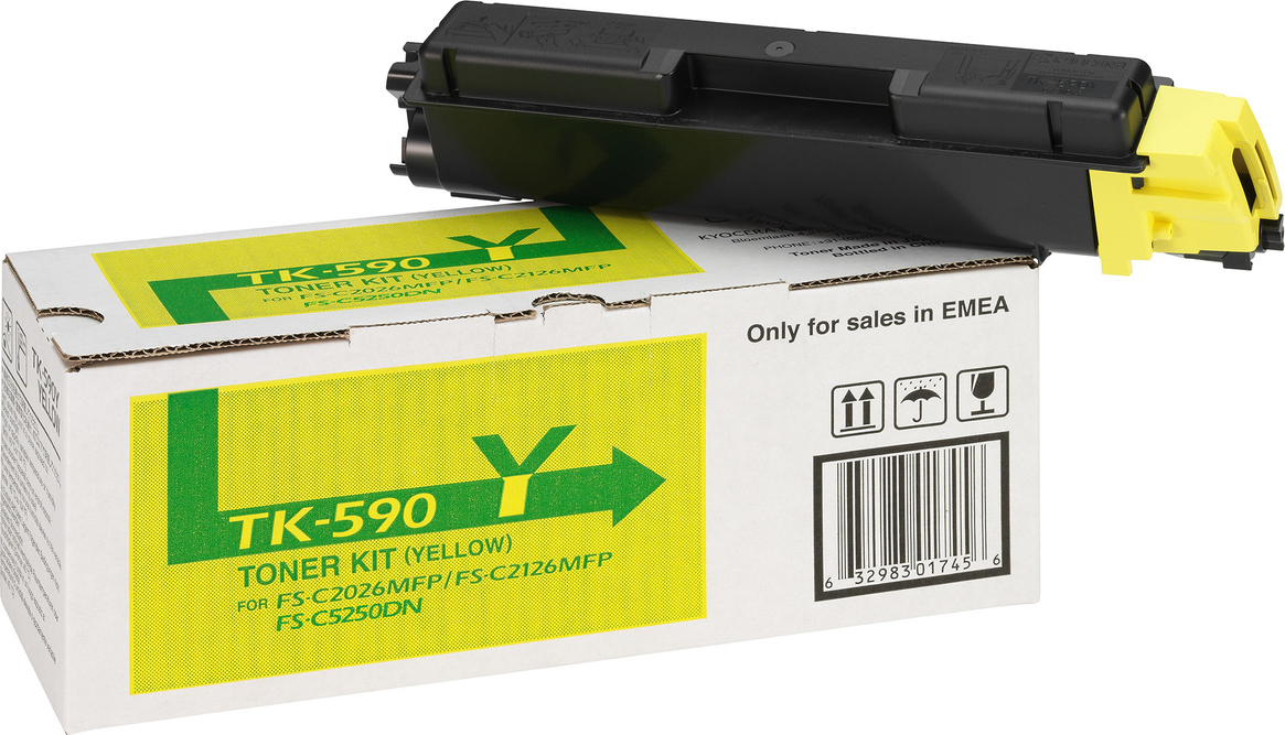 20180124120638_kyocera_tk_590y_yellow_toner_1t02kvanl0.jpeg Kyocera Toner 1T02KVANL0 / TK-590Y Yellow - Image 1