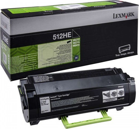 Lexmark Toner 51F2H0E / 512HE Black - Image 1
