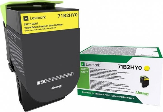 Lexmark Toner 71B2HY0 Yellow - Image 1