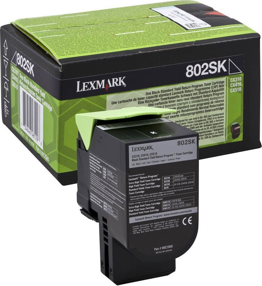 20200310150001_lexmark_802k_1k_black_toner_return_program_80c20k0.jpeg Lexmark Toner Schwarz 80C20K0 802K - Image 1