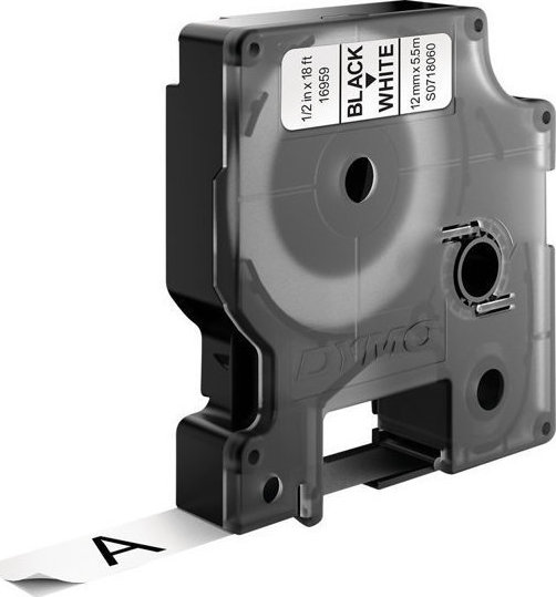 20200410141913_dymo_16959_s0718060_5500mm_x_12mm_1tmch.jpeg Dymo Label S0718060 Black on White - Image 1