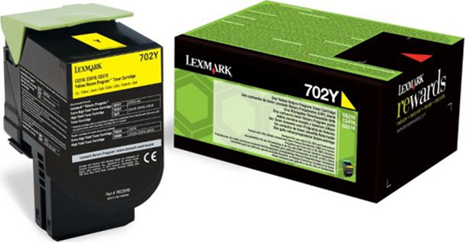 Lexmark Toner 70C20Y0 / 702Y Yellow - Image 1