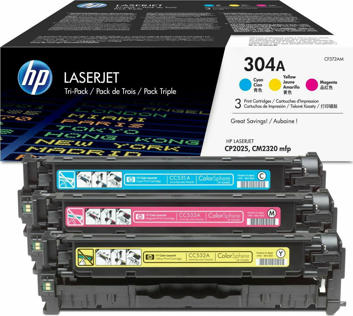 20201012123403_hp_304a_tripack_toner_cf372am.jpeg HP Toner CF372AM / 304A Multipack C,M,Y - Image 1
