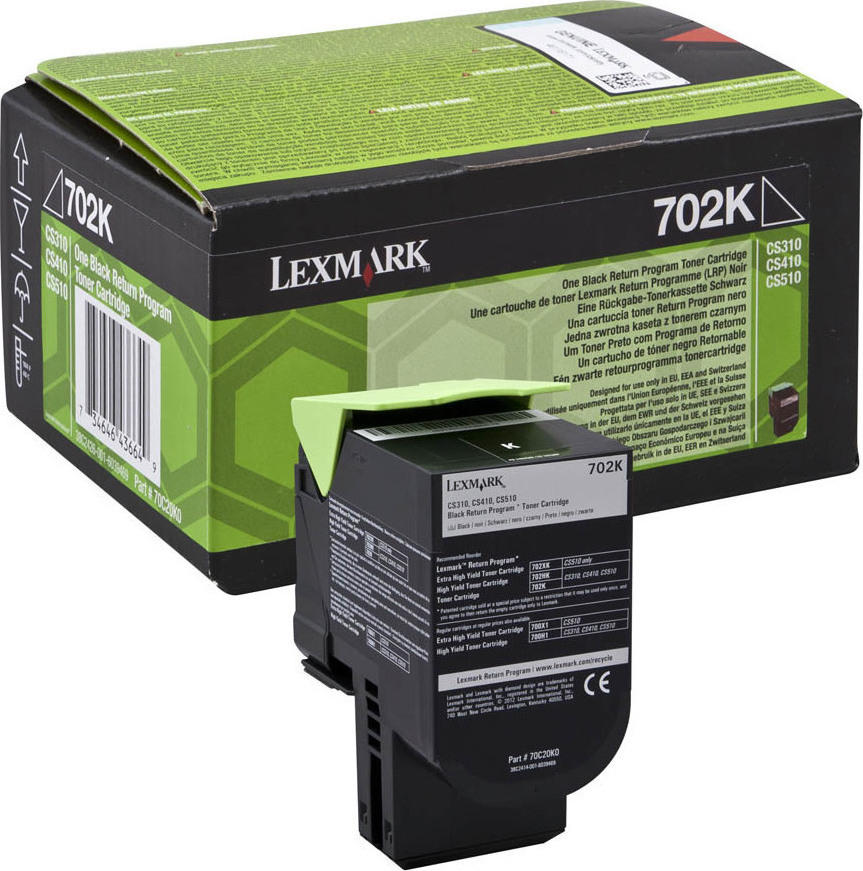 20201012130542_lexmark_702k_black.jpeg Lexmark Toner 70C20K0 / 702K Black - Image 1
