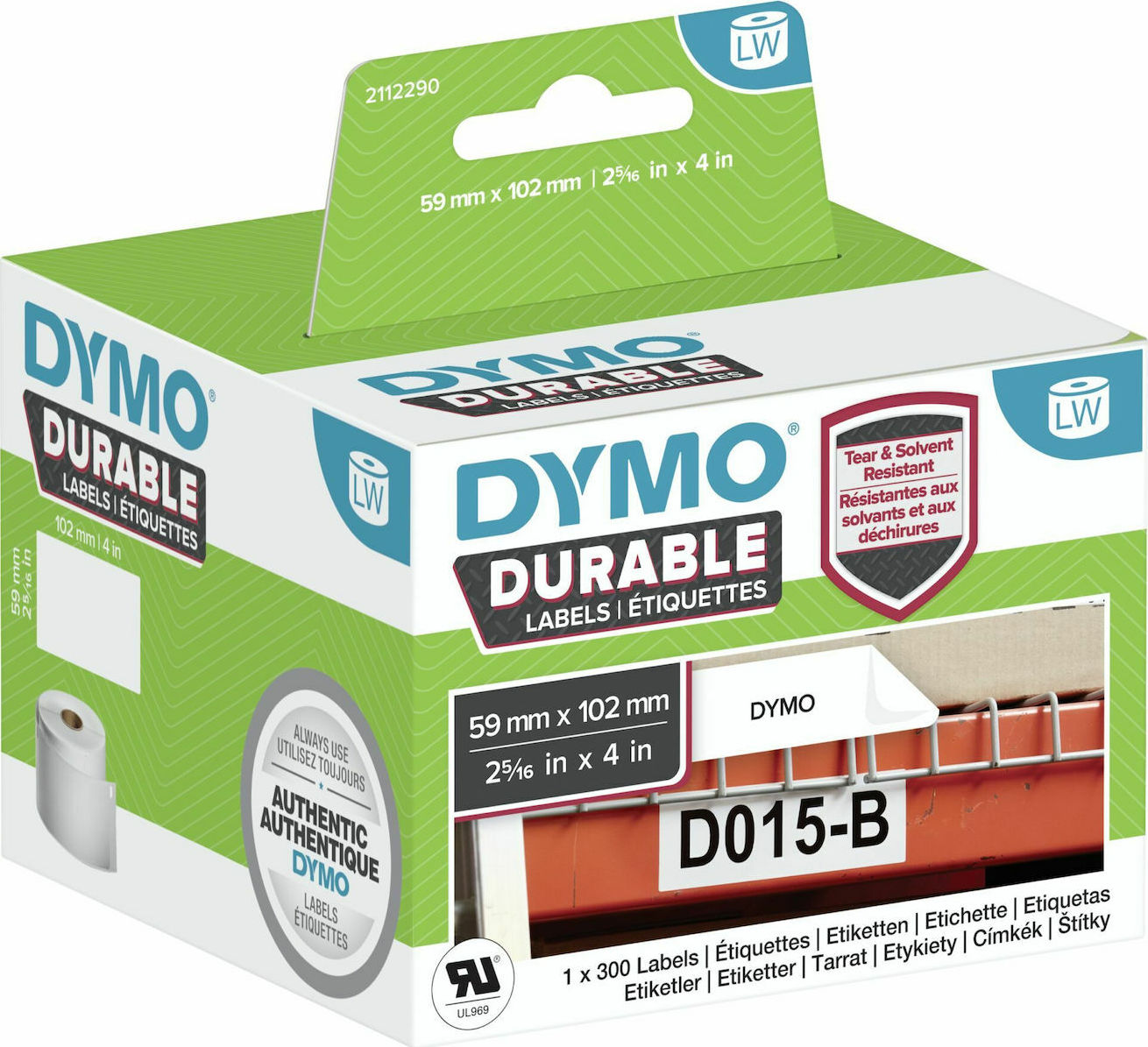 Dymo Label 2112290 White - Image 1