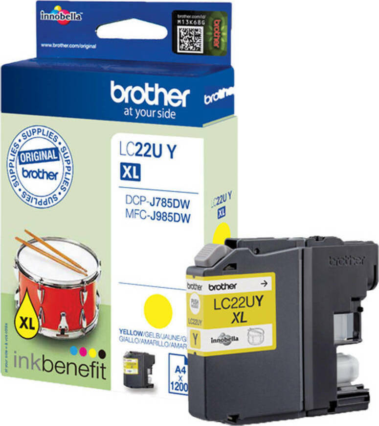 20210222132016_brother_lc_22uy_yellow.jpeg Brother Ink LC22UY / LC-22UY Yellow - Image 1