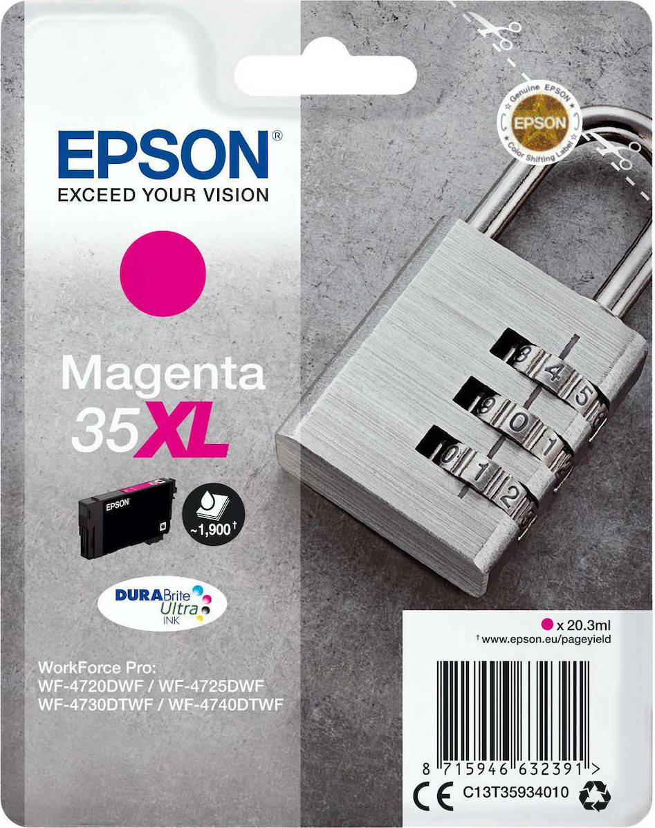 20210222132446_epson_35xl_magenta_c13t359340.jpeg Epson Ink C13T35934010 / 35XL XL Magenta - Image 1