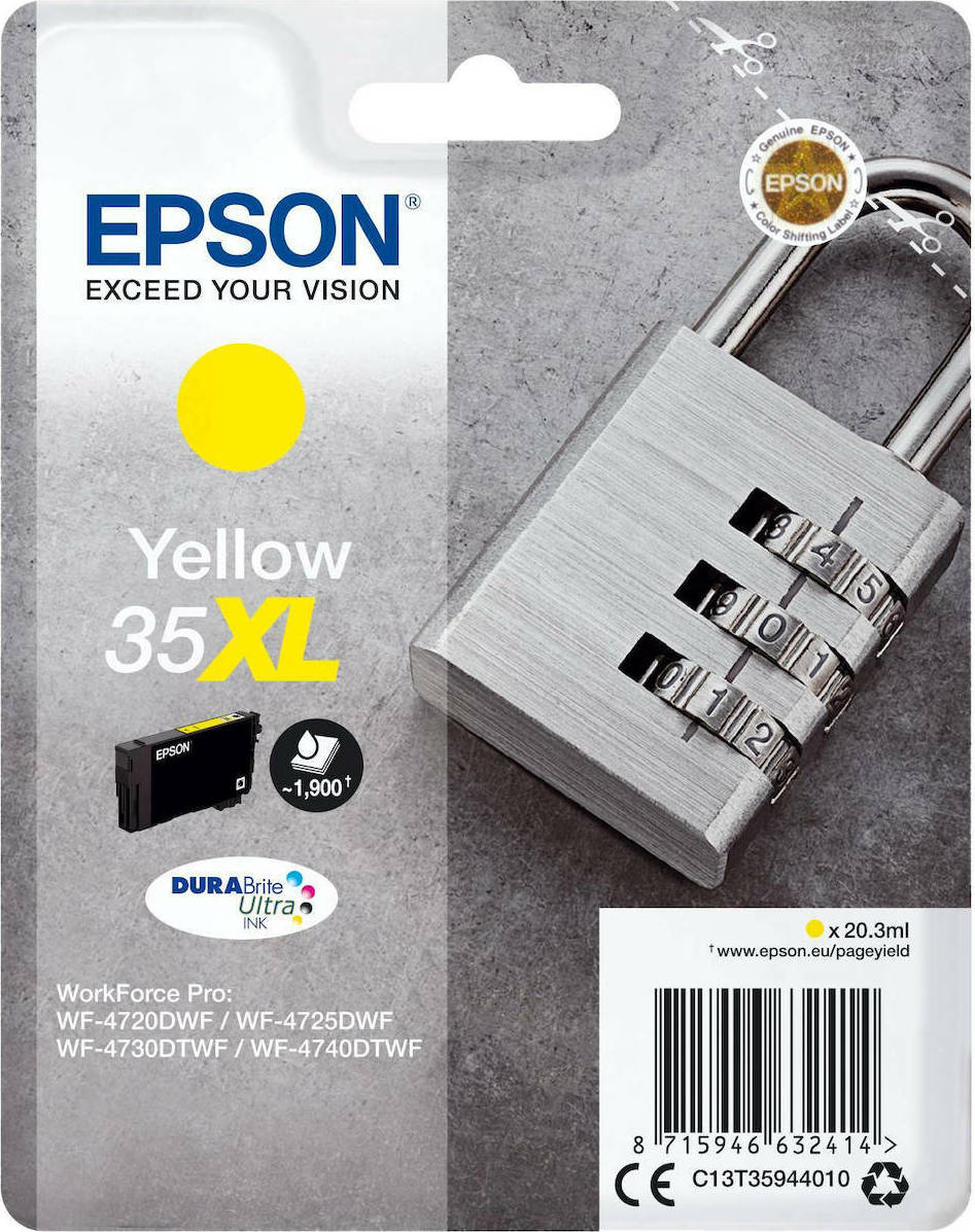 20210222132447_epson_35xl_yellow_c13t359440.jpeg Epson Ink C13T35944010 / 35XL XL Yellow - Image 1