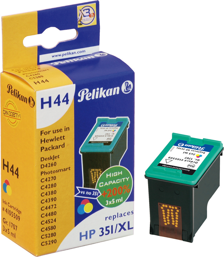 20210405101017_pelikan_symvato_melani_hp_h44_351xl_kitrino.jpeg Pelikan Tinte fuer HP CB338EE 1021410172 - Image 1