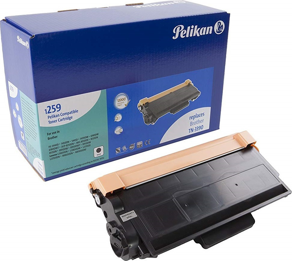 20210602110827_pelikan_symvato_toner_brother_tn_3390_mayro.jpeg Pelikan Toner fuer Brother TN3390 Schwarz - Image 1