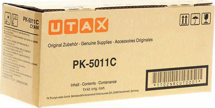 20210701111411_utax_pk_5011c_cyan_toner_1t02nrcut0.jpeg Utax Toner 1T02NRCUT0 / PK-5011C Cyan - Image 1
