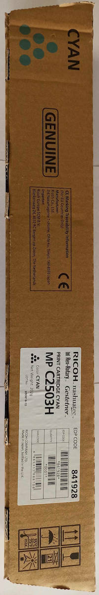 Ricoh Toner 841928 / MP C2503 XL Cyan