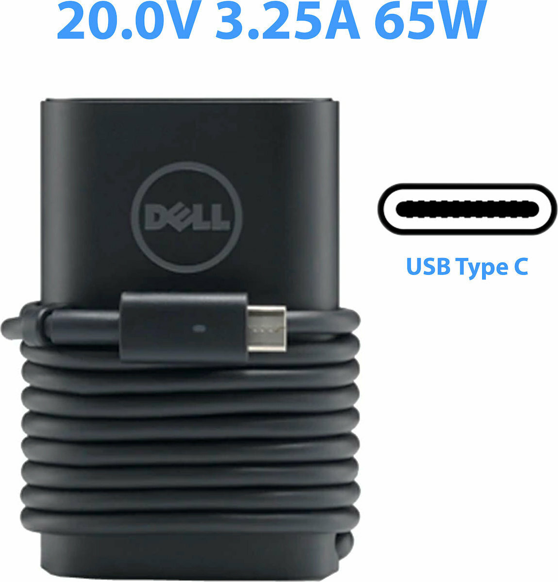 20211015162211_dell_ac_adapter_65w_450_agob.jpeg Dell Power supply unit 450-AGOB / USB-C E5 Black - Image 1