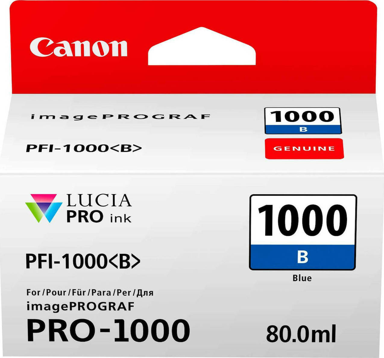 20211102143010_canon_pfi_1000b_blue_0555c001.jpeg Canon Ink 0555C001 / PFI-1000 B Blue - Image 1