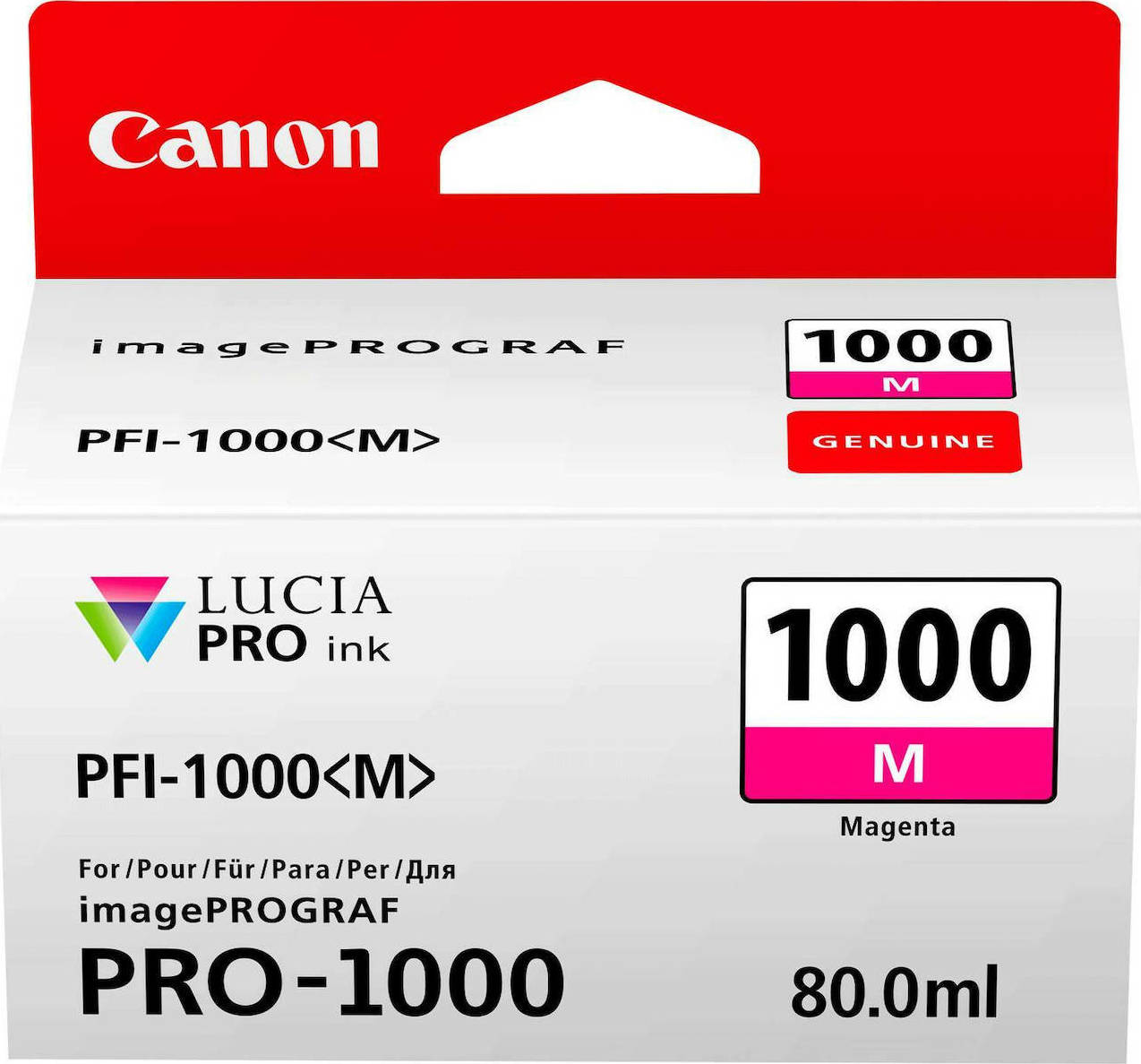 20211102143010_canon_pfi_1000m_magenta_0548c001.jpeg Canon Ink 0548C001 / PFI-1000 M Magenta - Image 1