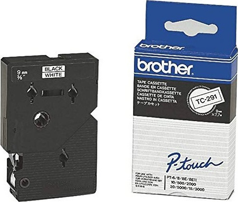 Brother Ribbon TC291 / TC-291 Black on White - Image 1