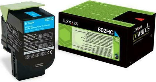 20211116144533_lexmark_80c2hce_cyan.jpeg Lexmark Toner 80C2HCE / 802HC XXL Cyan - Image 1