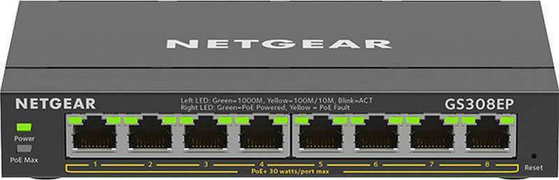 Netgear Switch GS308EP-100PES / GS308EP Black - Image 1
