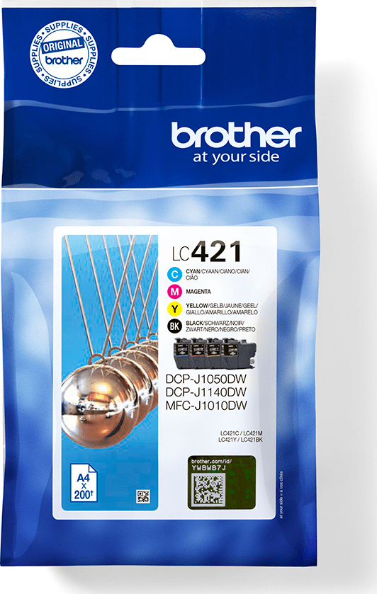 Brother Ink LC421VAL / LC-421VAL Multipack BK,C,M,Y - Image 1
