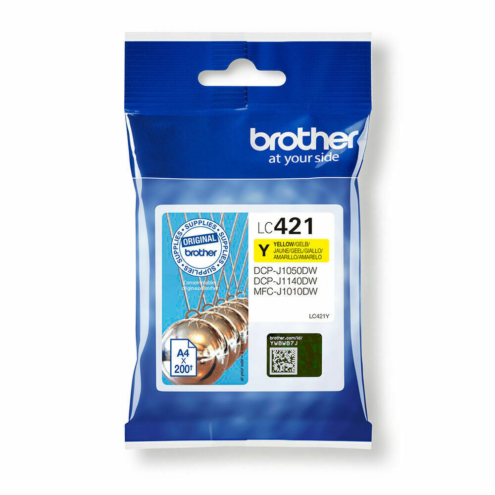 Brother Ink LC421Y / LC-421Y Yellow - Image 1