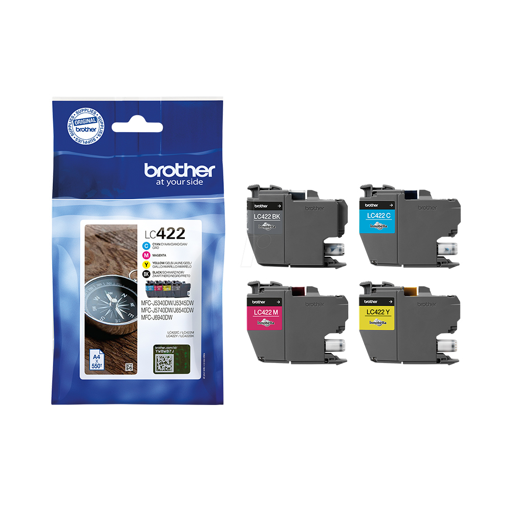 20220512143746_brother_lc422_melani_ektypoti_inkjet_pollaplo_color.jpeg Brother Ink LC422VAL / LC-422VAL Multipack BK,C,M,Y - Image 1