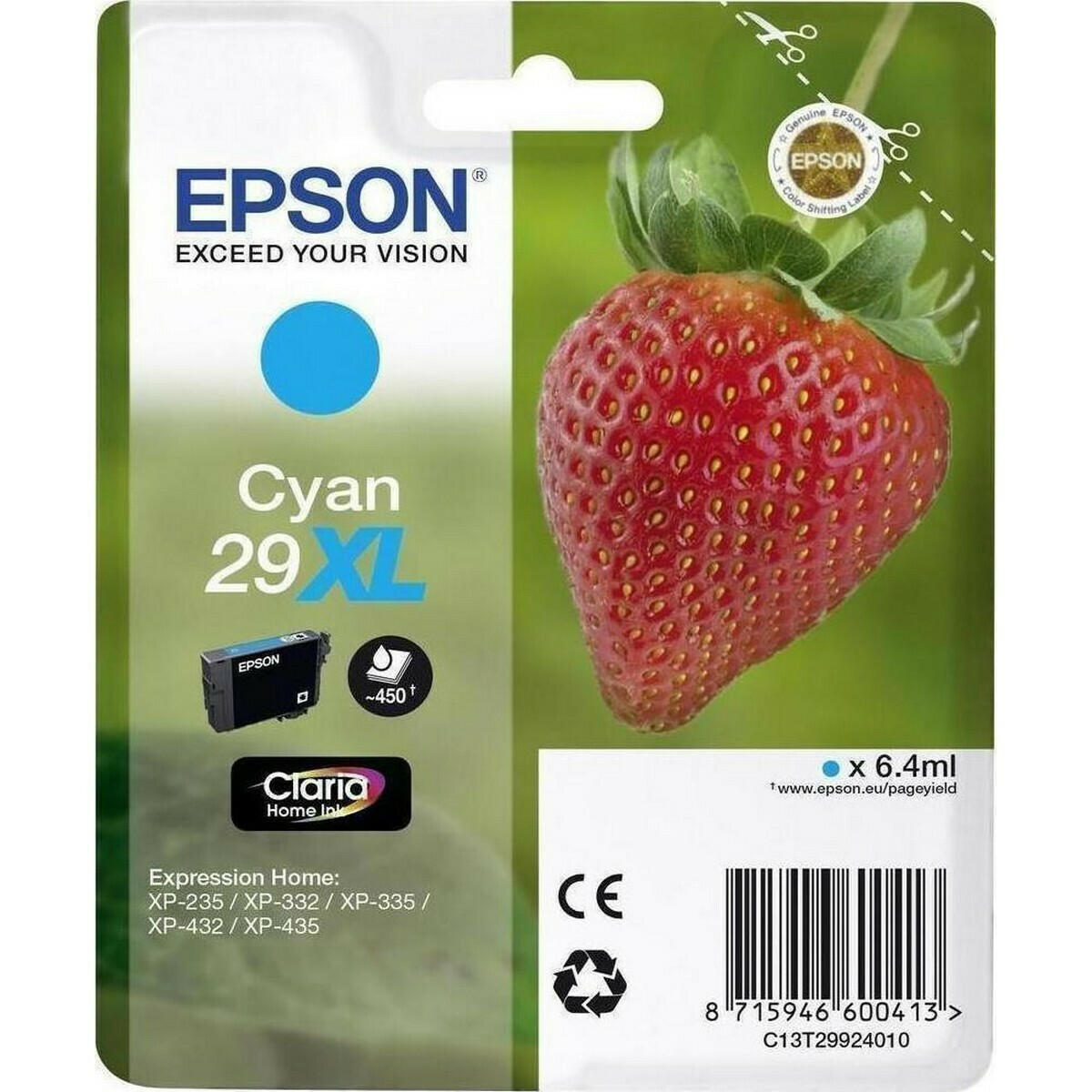 Epson Ink C13T29924012 / 29XL XL Cyan - Image 1